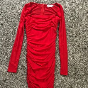 That’s So Fetch Red Long Sleeve Dress